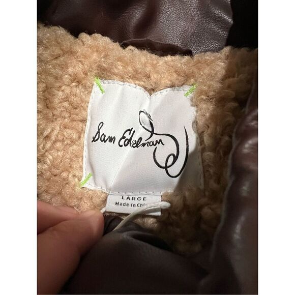 Sam Edelman NWT teddy single-breasted teddy coat size L - Picture 8 of 12